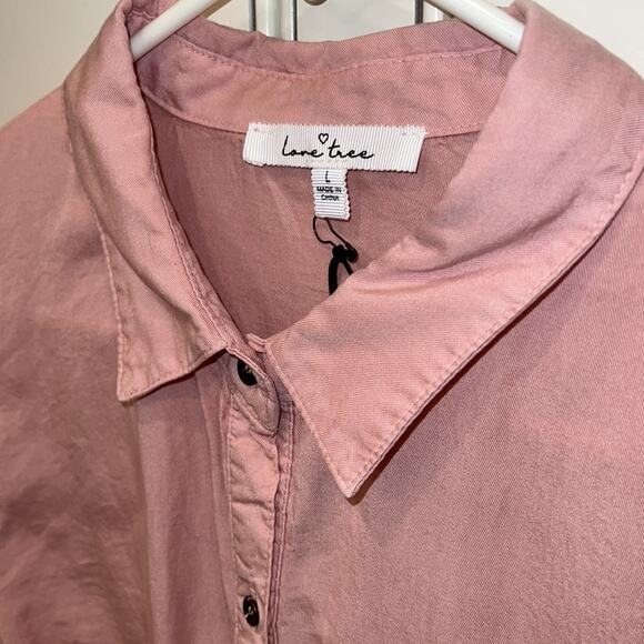 BNWT Love Tree tencel button up tie shirt - Picture 4 of 6